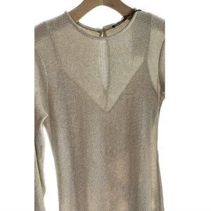 Zara Sheer knit Midi Dress with Slip Medium